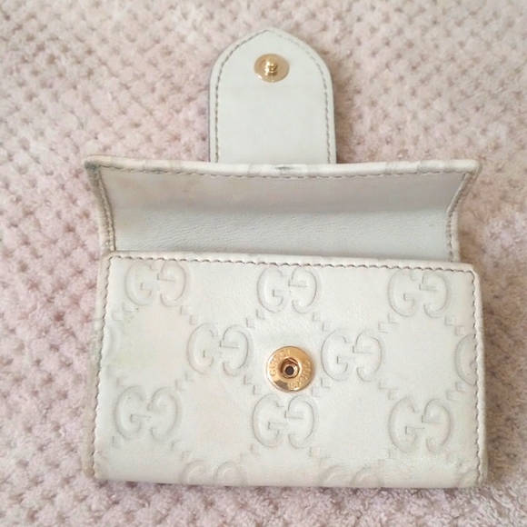 GUCCI-BEIGE LEATHER KEY HOLDER CASE - Picture 9 of 12